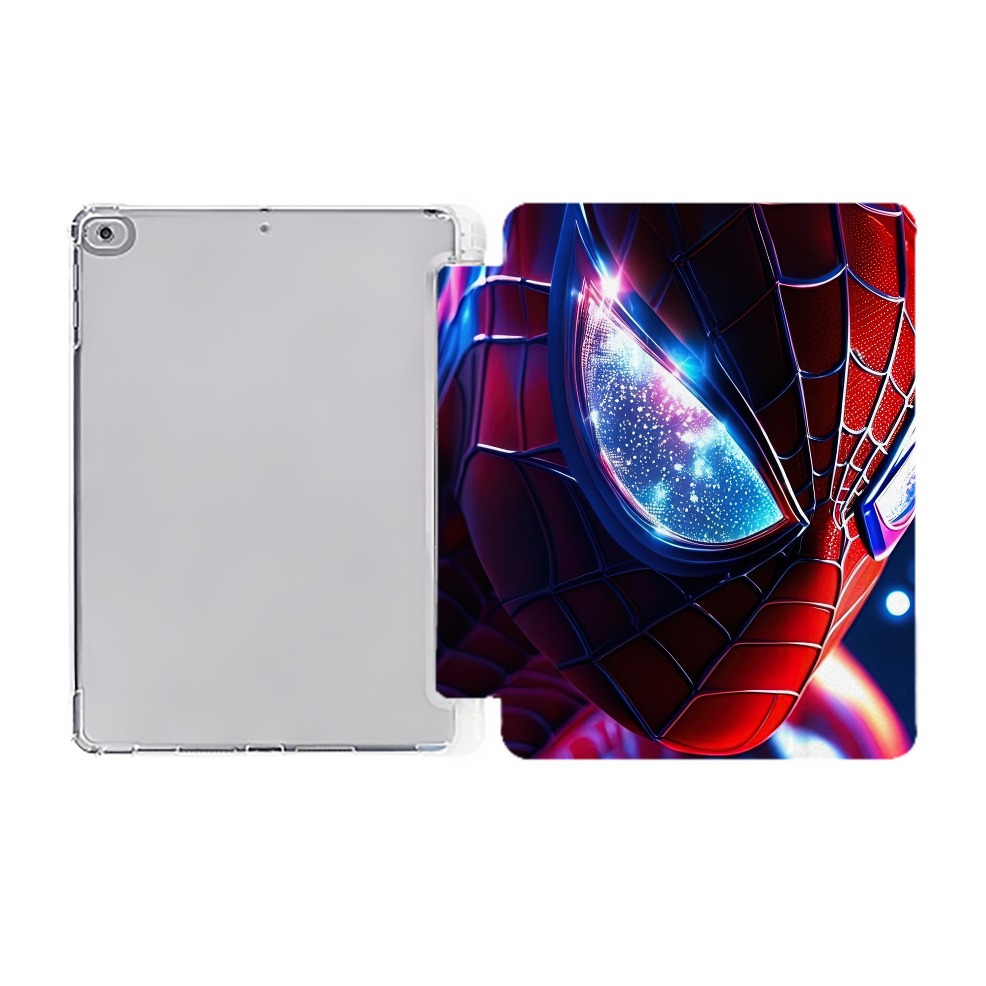 （画像用） Spider Man スパイダーマン IPad ケース ペン収納付き 三つ折りスタンド PUレザー×シリコン 対応機種9.5/10.5/10.9インチ